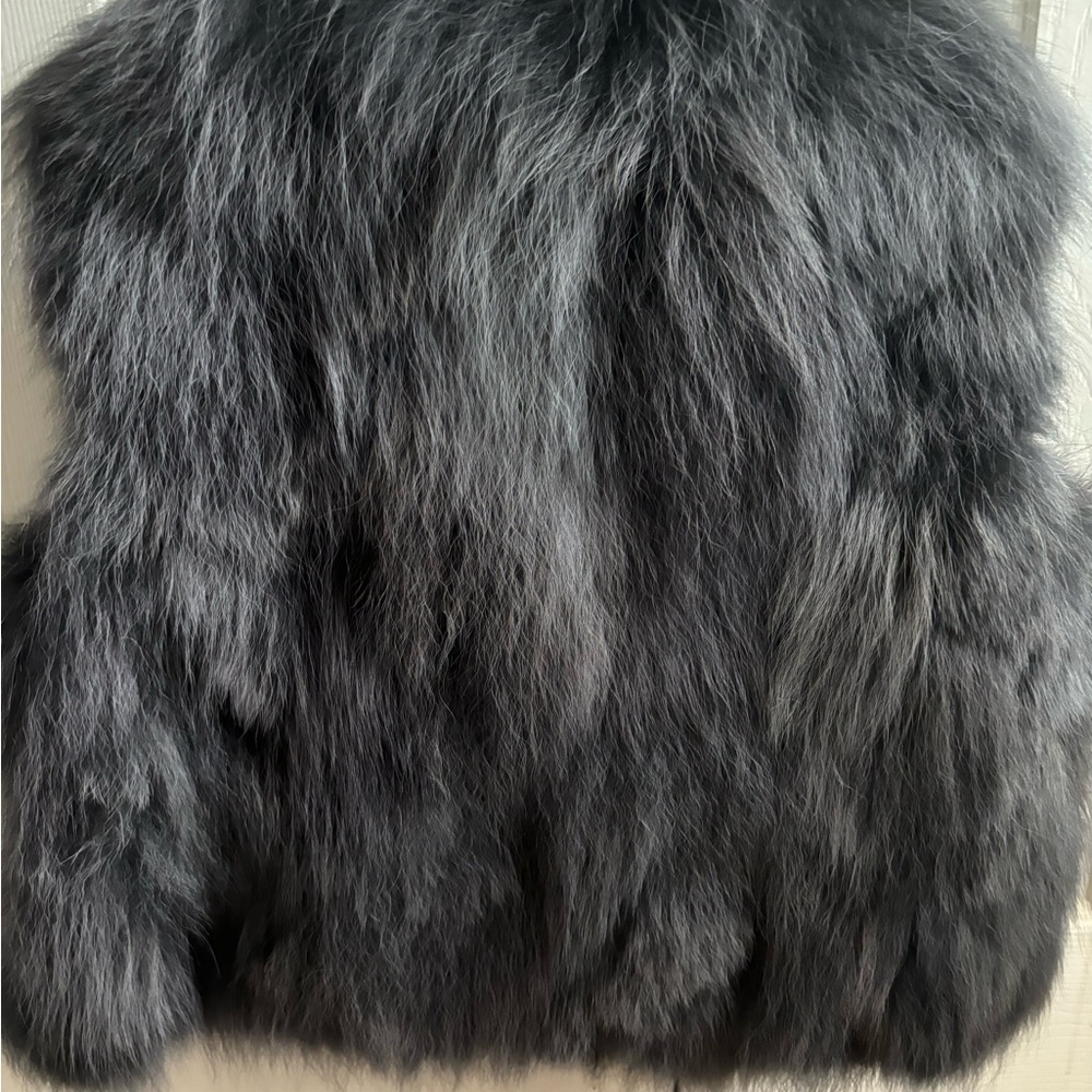 Zara Rhodes Gray Fur Vest - Picture 2 of 5